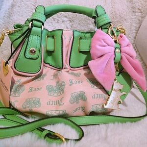 Juicy Couture Green and Pink Mini Bag